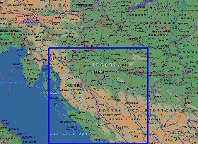 carte de Croatie en anglais