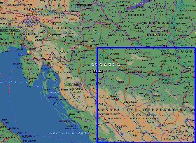 carte de Croatie en anglais