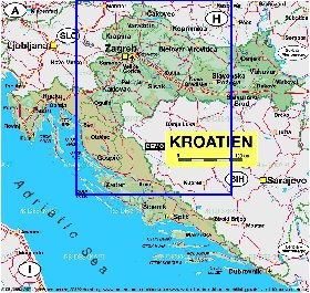 carte de Croatie en allemand