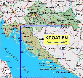 carte de Croatie en allemand