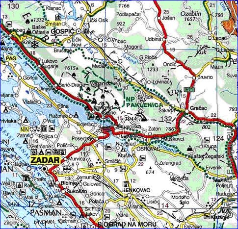 mapa de Croacia