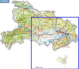 mapa de Hubei