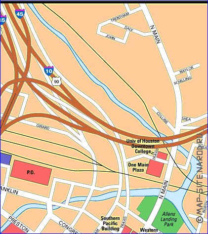 mapa de Houston